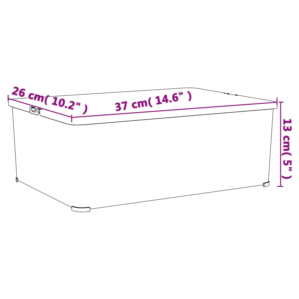 Putekasser plast 3 stk 10 L stablebar vidaXL