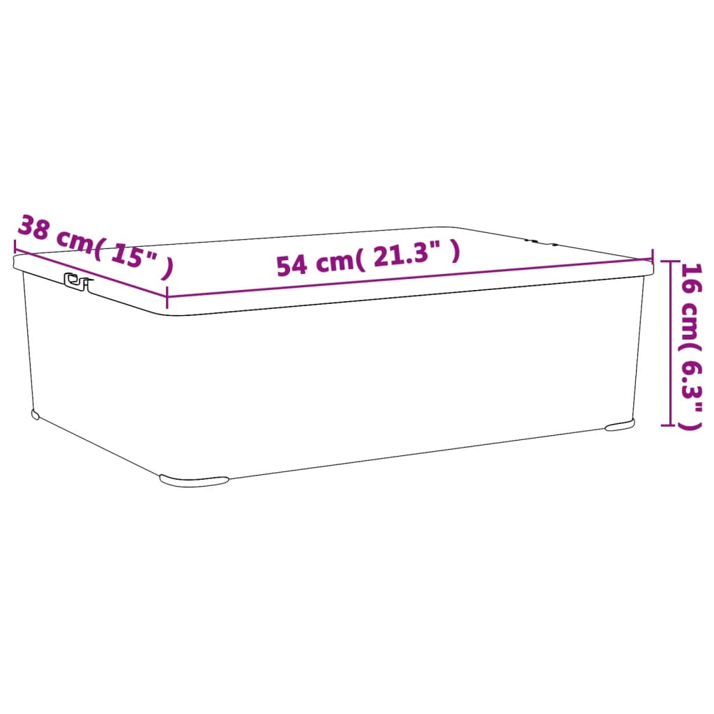 Putekasser plast 3 stk 25 L stablebar vidaXL