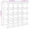 Vinstativ for 20 flasker 46,5x23x46,5 cm heltre furu