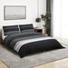 Sengesett svart og hvit 200x220 cm bomull
