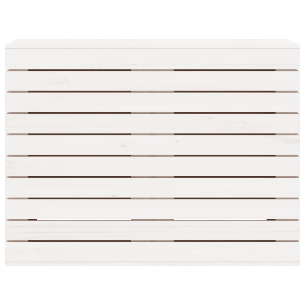 Skittentøyskurv hvit 88,5x44x66 cm heltre furu