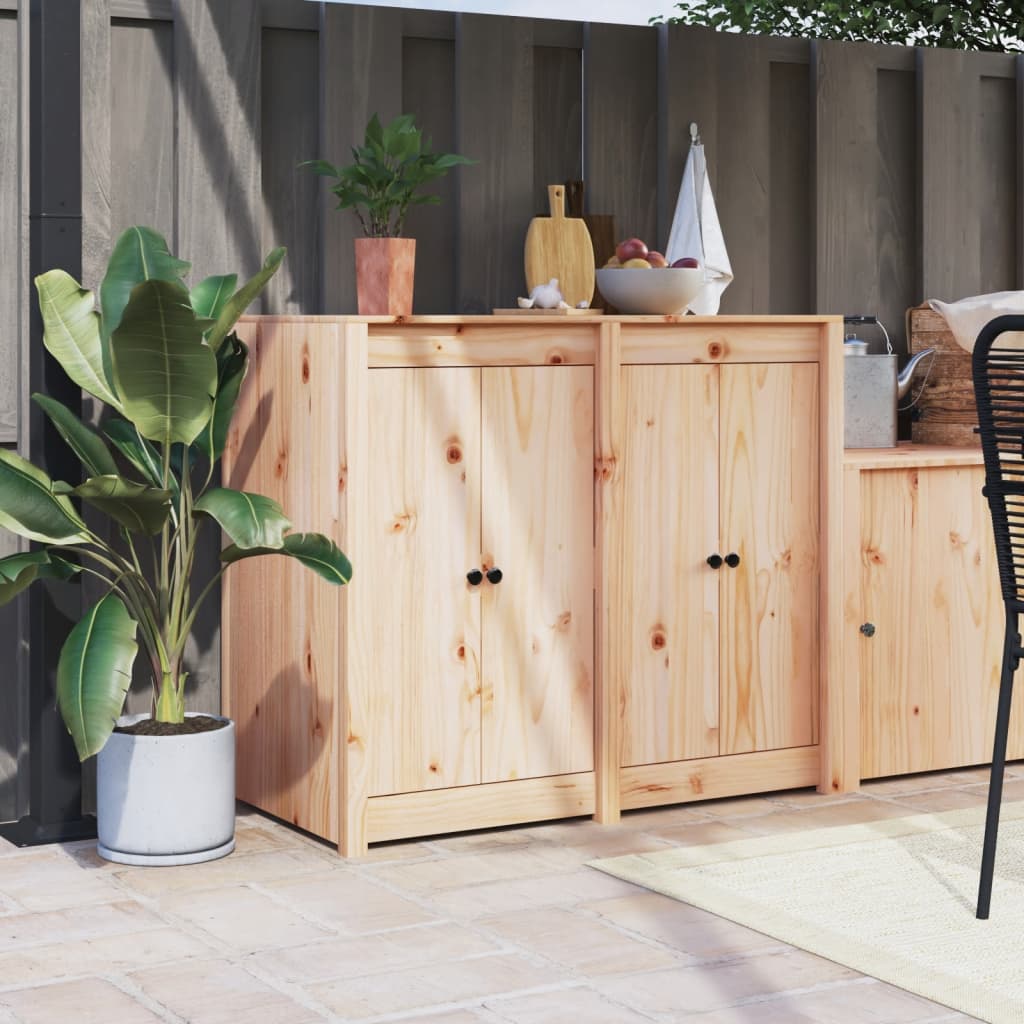 Utekjøkkendører MEPPEL 2 stk 50x9x82 cm heltre furu