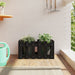 Plantekasse med gjerdedesign svart 60x30x30 cm heltre furu