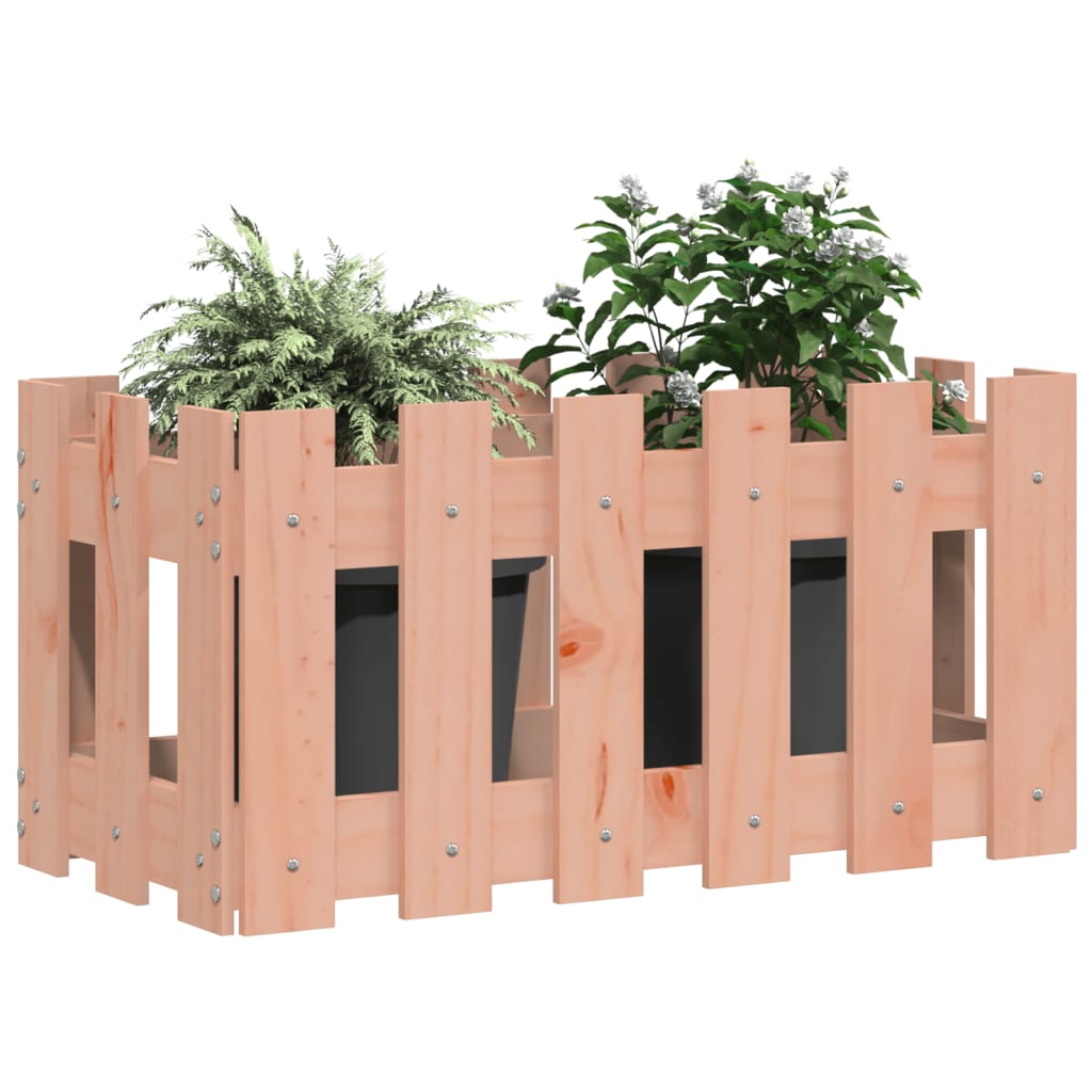 Plantekasse med gjerdedesign 60x30x30 cm heltre douglasgran
