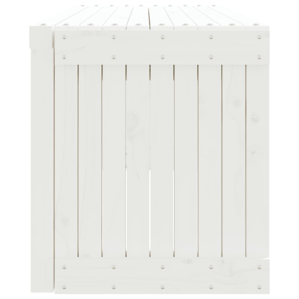 Hagebenk utvidbar hvit 212,5x40,5x45 cm heltre furu