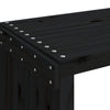Hagebenk utvidbar svart 212,5x40,5x45 cm heltre furu