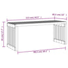 Hagebenk utvidbar 212,5x40,5x45 cm heltre douglasgran