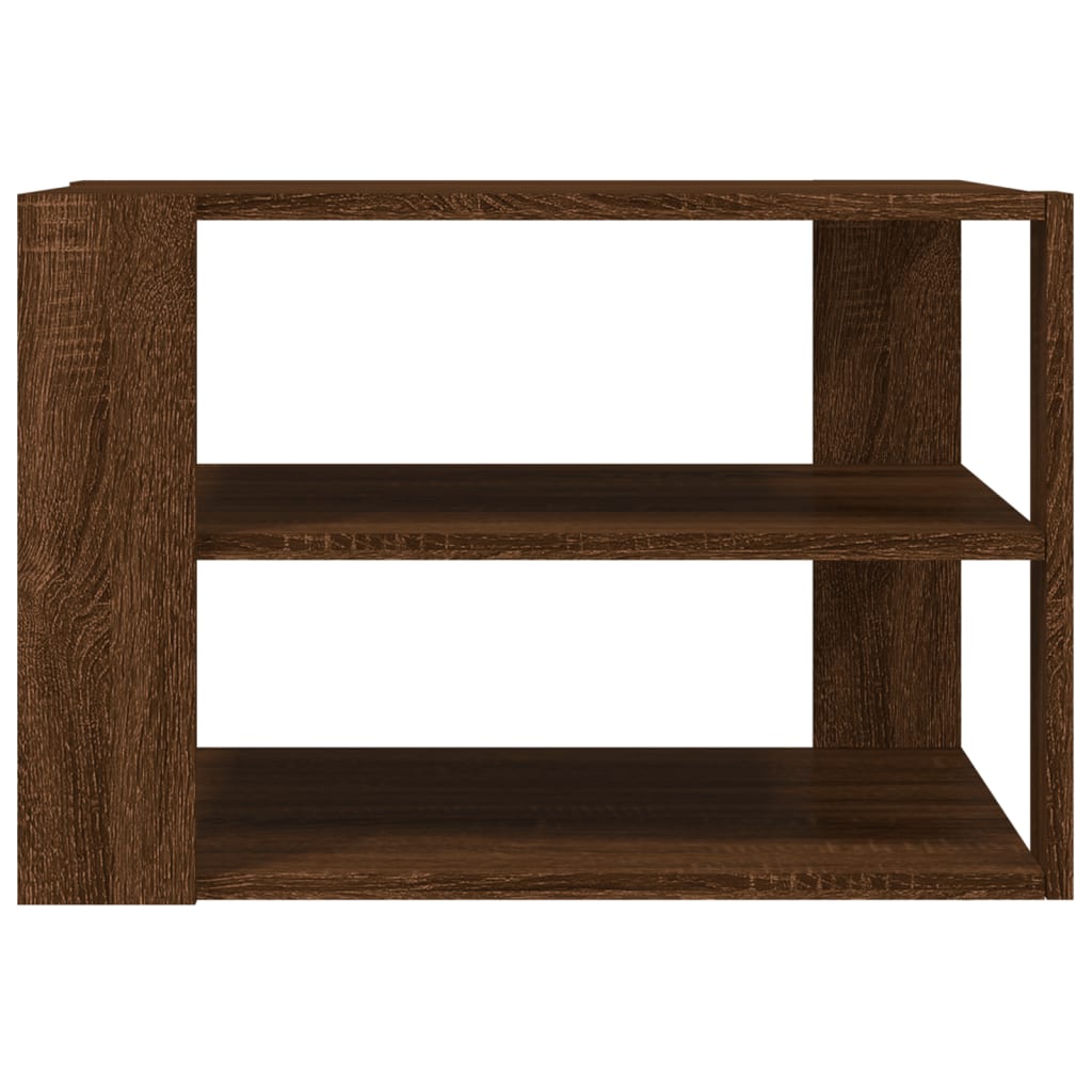 Salongbord brun eik 58x58x40 cm konstruert tre