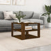 Salongbord brun eik 58x58x40 cm konstruert tre