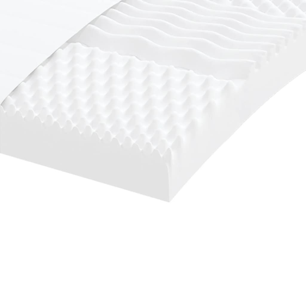 Skummadrass hvit 90x190 cm 7-Zone hardhet 20 ILD