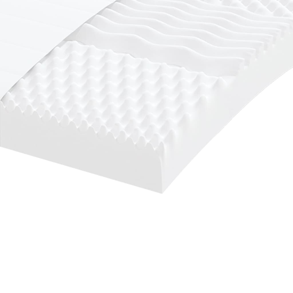 Skummadrass hvit 120x200 cm 7-Zone hardhet 20 ILD