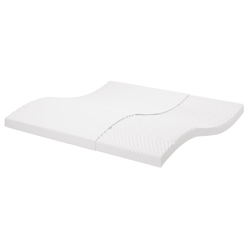 Skummadrass hvit 200x200 cm 7-Zone hardhet 20 ILD