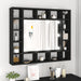 LED Speilskap svart 91x15x76,5 cm