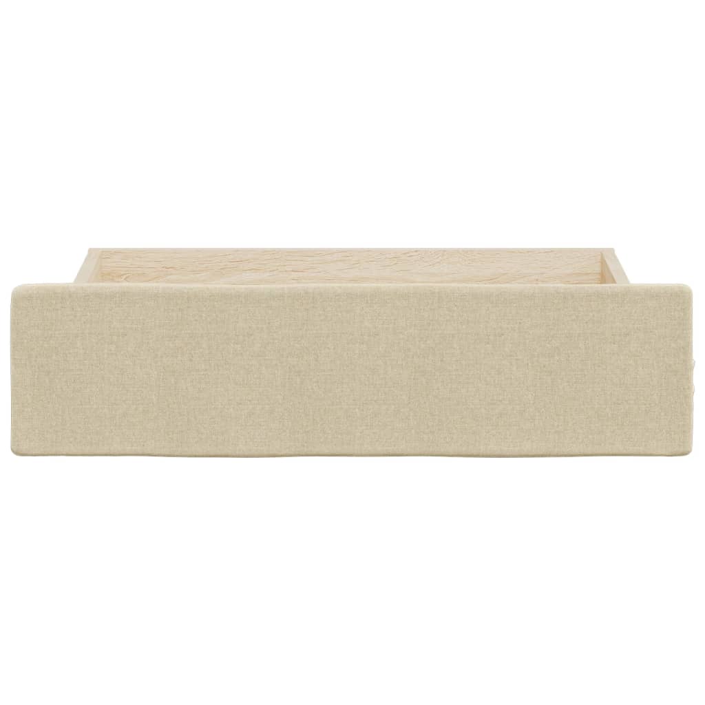 Sengeskuffer 2 stk kremhvit konstruert tre og stoff