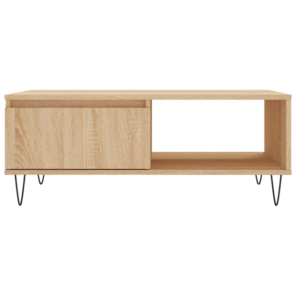 Salongbord sonoma eik 90x60x35 cm konstruert tre