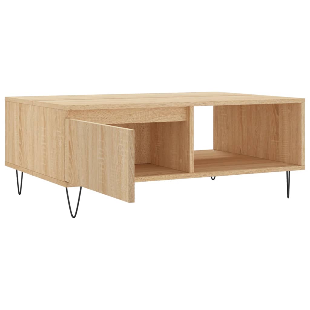 Salongbord sonoma eik 90x60x35 cm konstruert tre