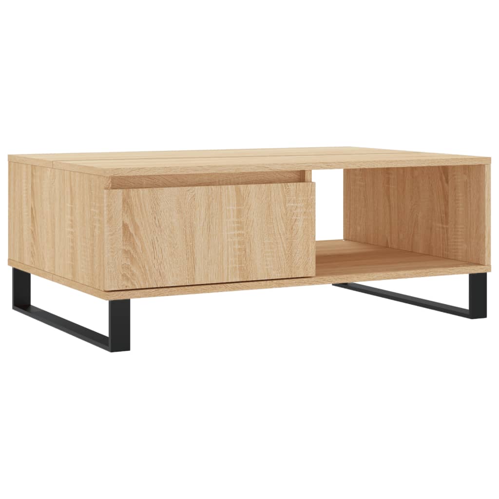 Salongbord sonoma eik 90x60x35 cm konstruert tre