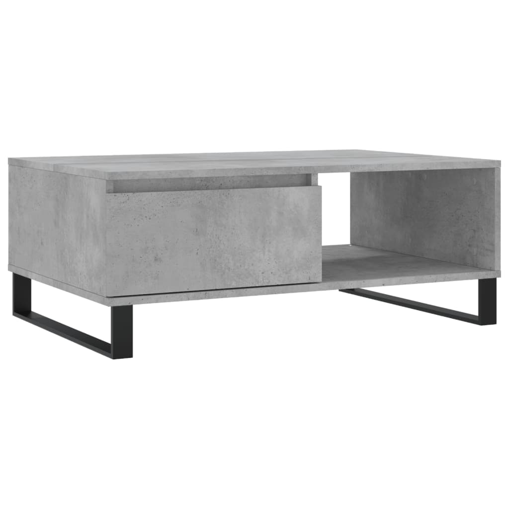 Salongbord betonggrå 90x60x35 cm konstruert tre
