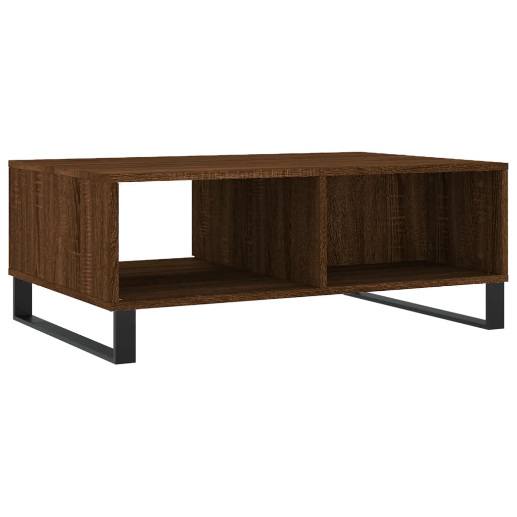 Salongbord brun eik 90x60x35 cm konstruert tre