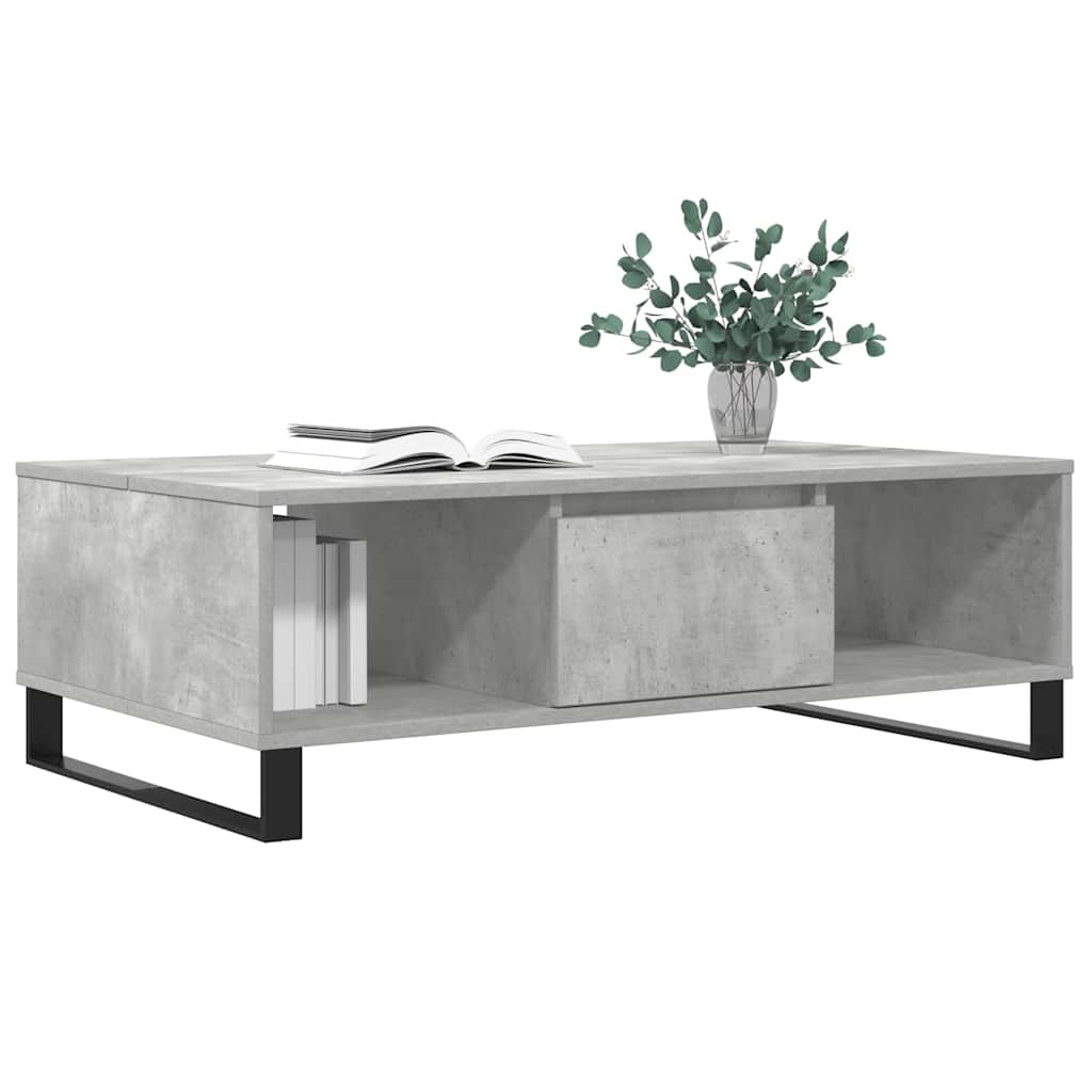 Salongbord betonggrå 104x60x35 cm konstruert tre