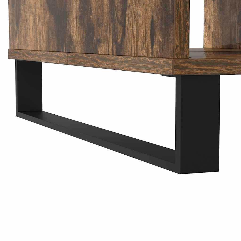 Salongbord røkt eik 104x60x35 cm konstruert tre