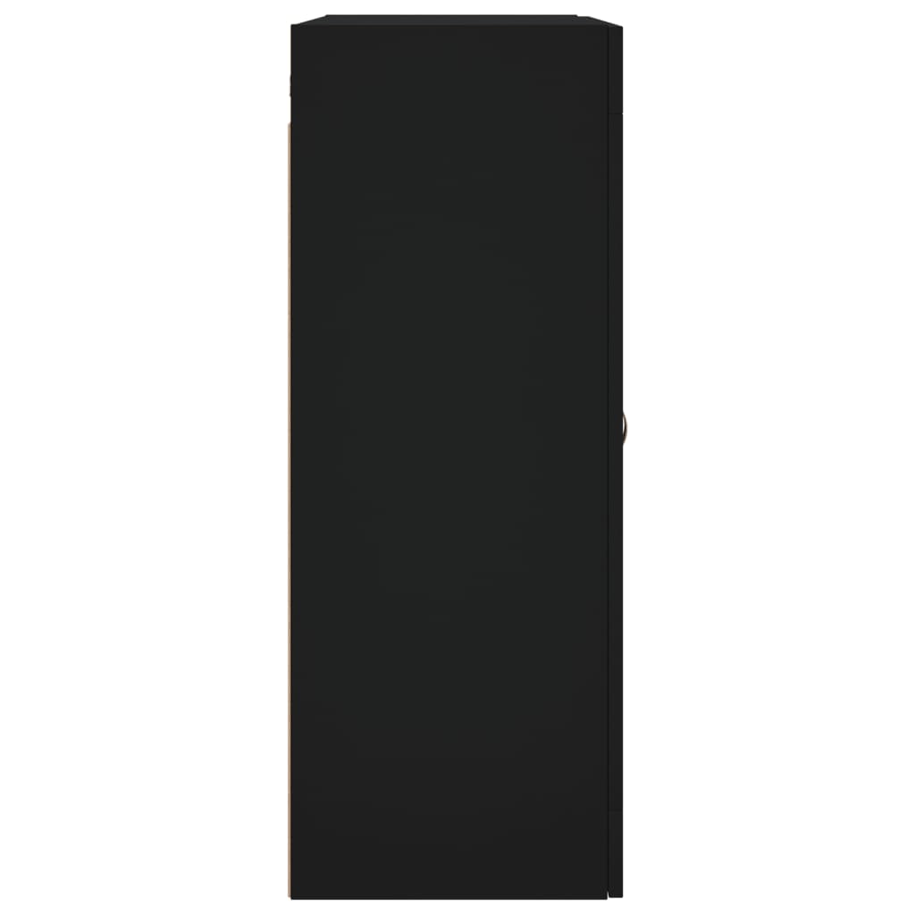 Veggskap svart 69,5x34x90 cm