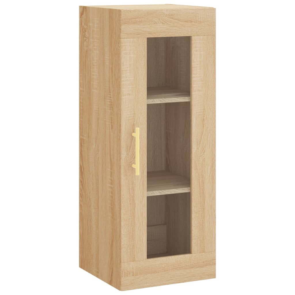 Veggskap sonoma eik 34,5x34x90 cm