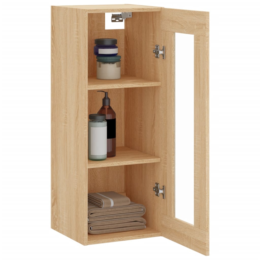 Veggskap sonoma eik 34,5x34x90 cm