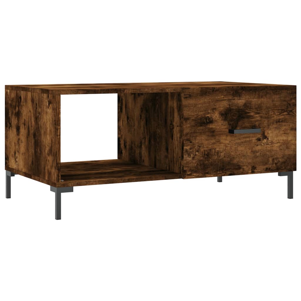 Salongbord røkt eik 90x50x40 cm konstruert tre