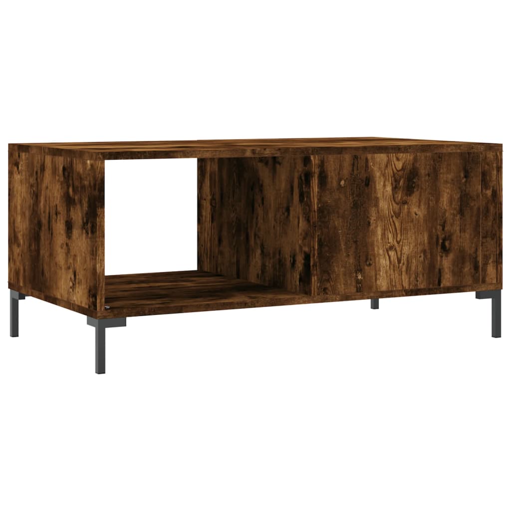 Salongbord røkt eik 90x50x40 cm konstruert tre