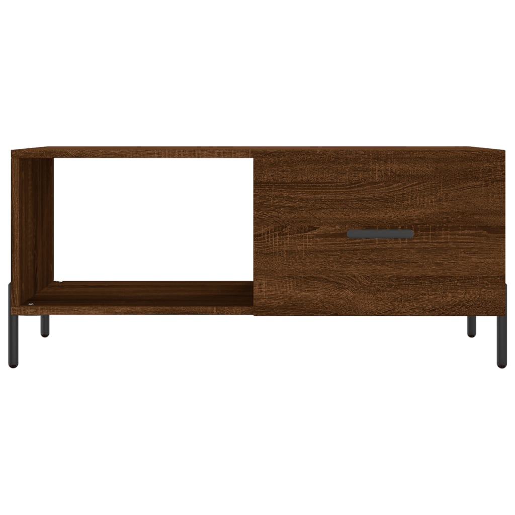 Salongbord brun eik 90x50x40 cm konstruert tre