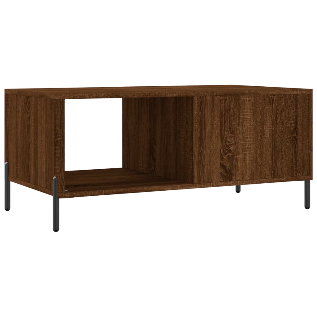 Salongbord brun eik 90x50x40 cm konstruert tre