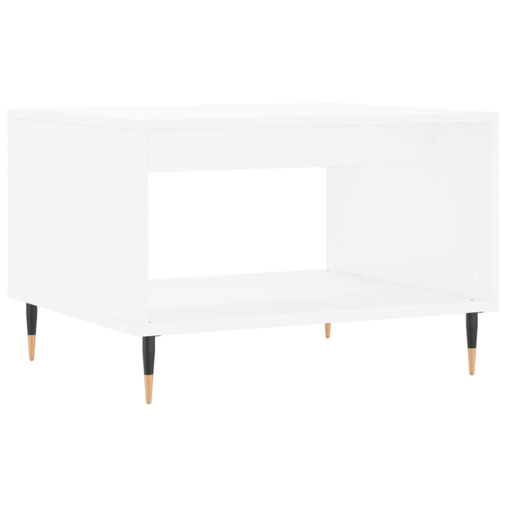 Salongbord hvit 60x50x40 cm konstruert tre
