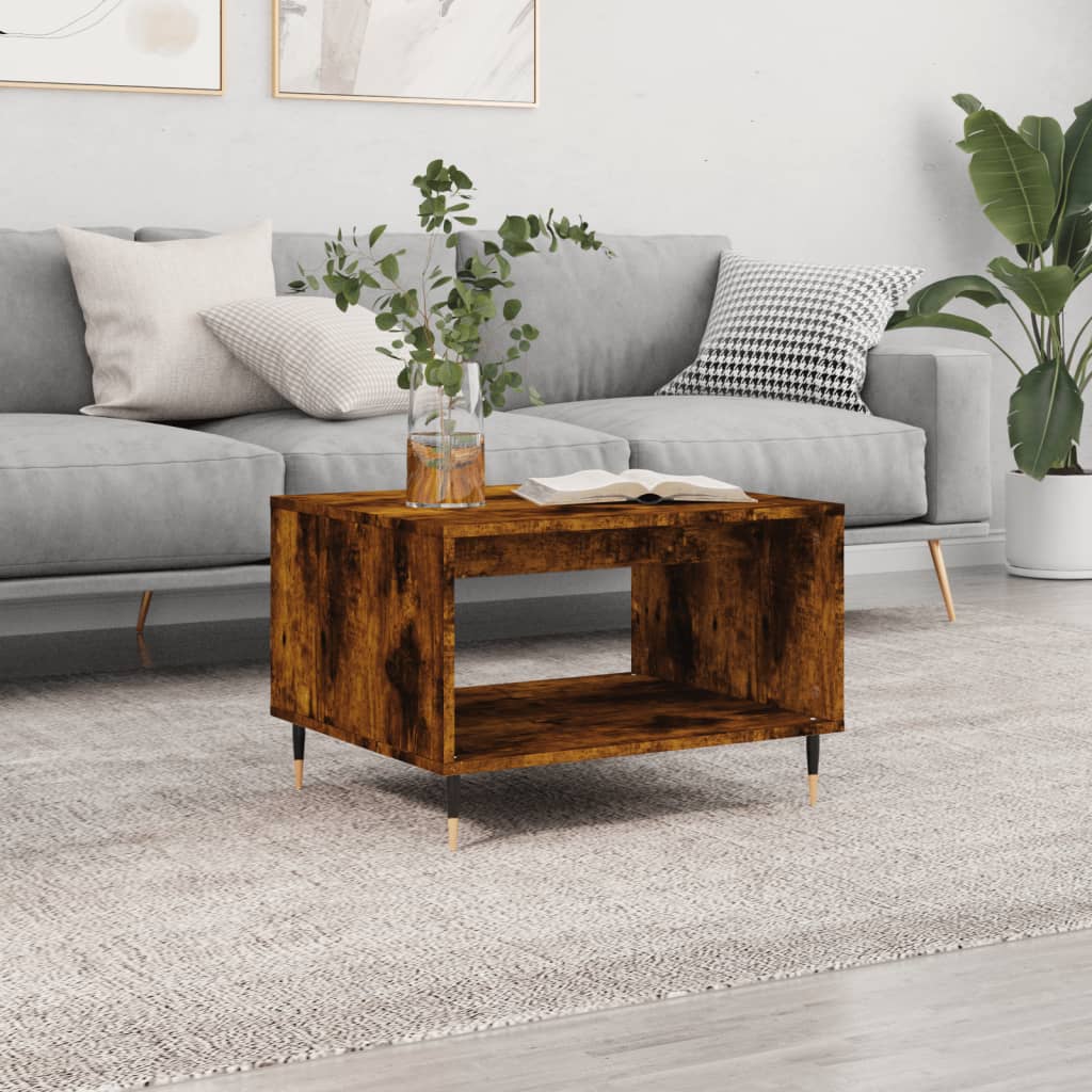 Salongbord røkt eik 60x50x40 cm konstruert tre