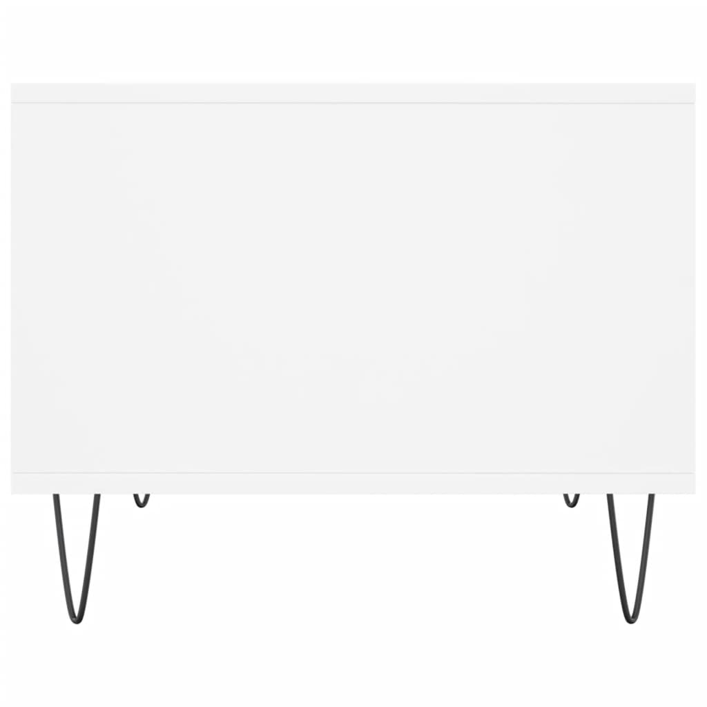 Salongbord hvit 60x50x40 cm konstruert tre