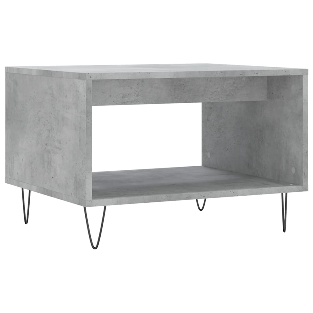 Salongbord betonggrå 60x50x40 cm konstruert tre