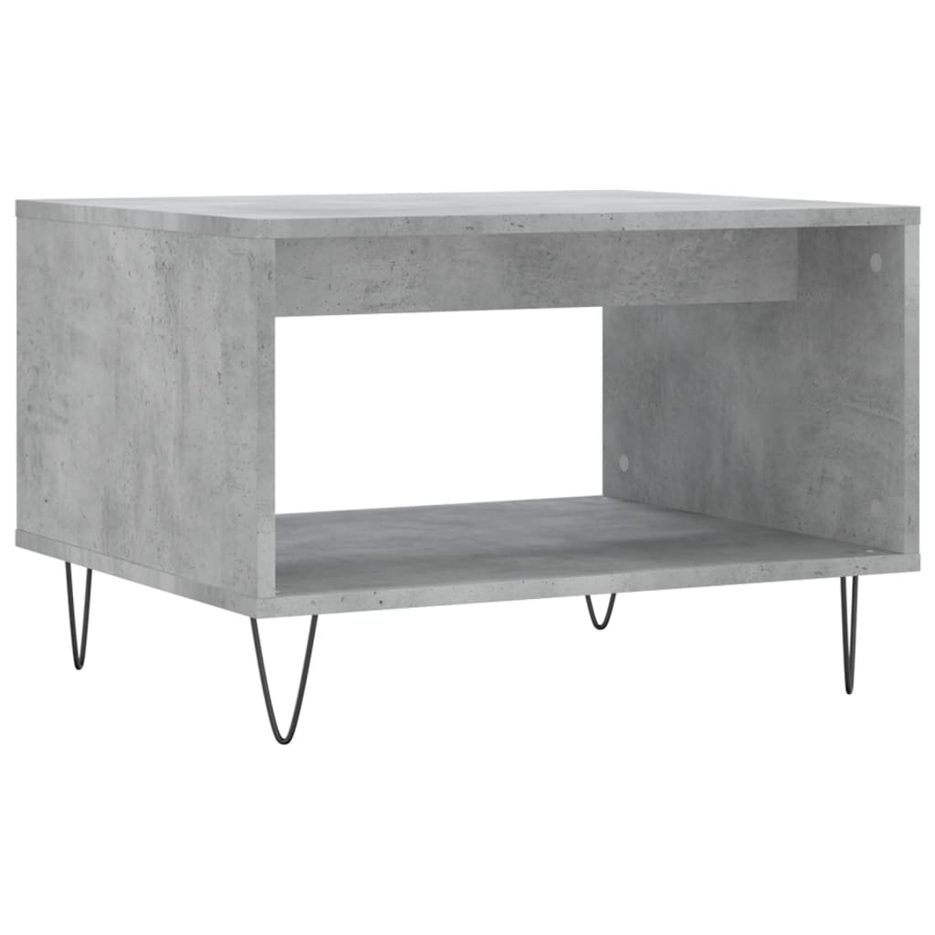 Salongbord betonggrå 60x50x40 cm konstruert tre