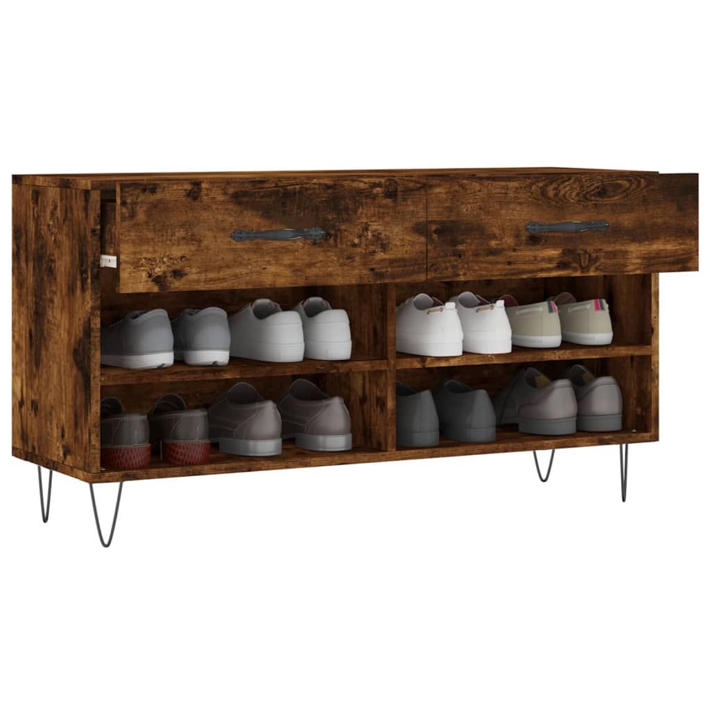 Skobenk røkt eik 102x35x55 cm konstruert tre
