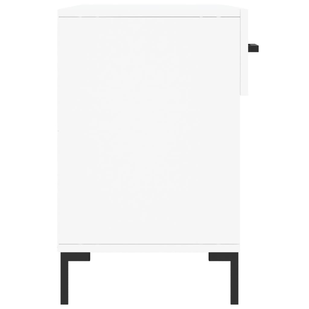 Skobenk hvit 102x35x55 cm konstruert tre
