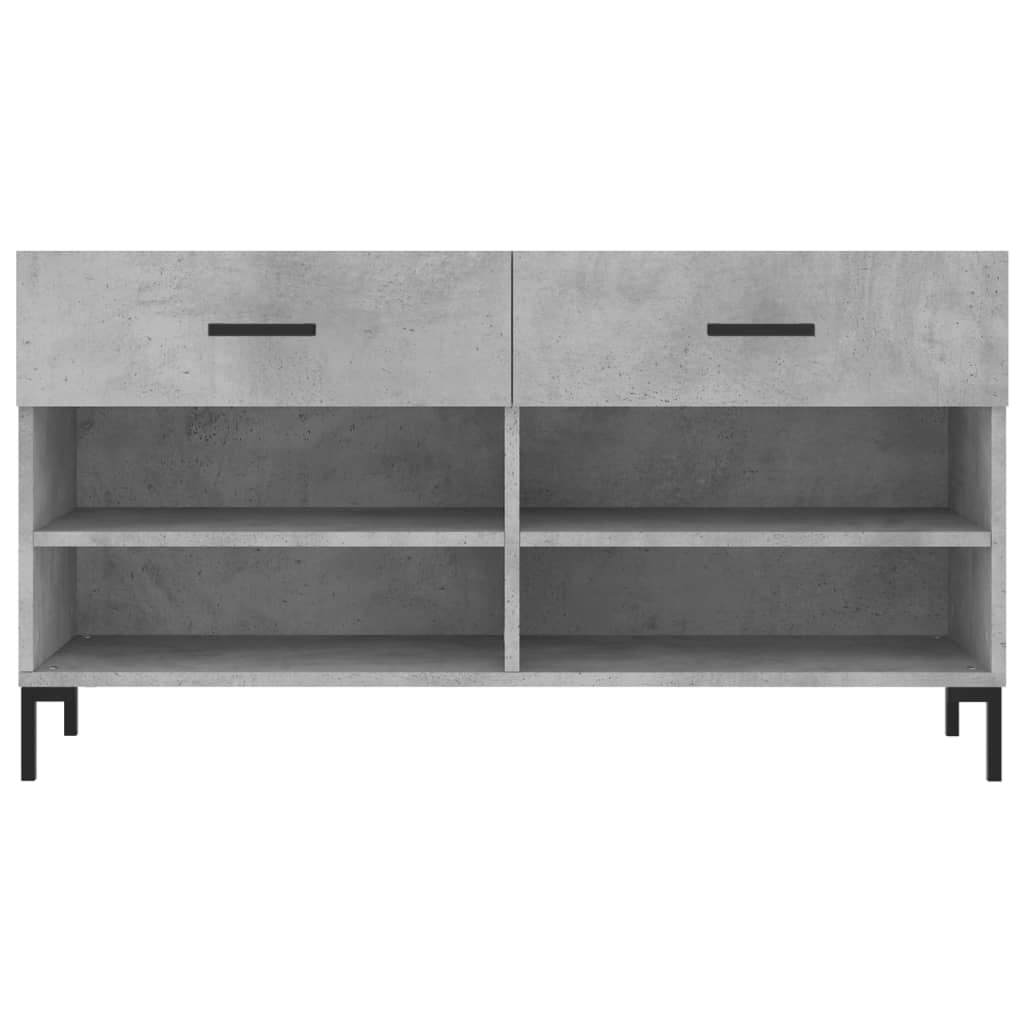 Skobenk betonggrå 102x35x55 cm konstruert tre