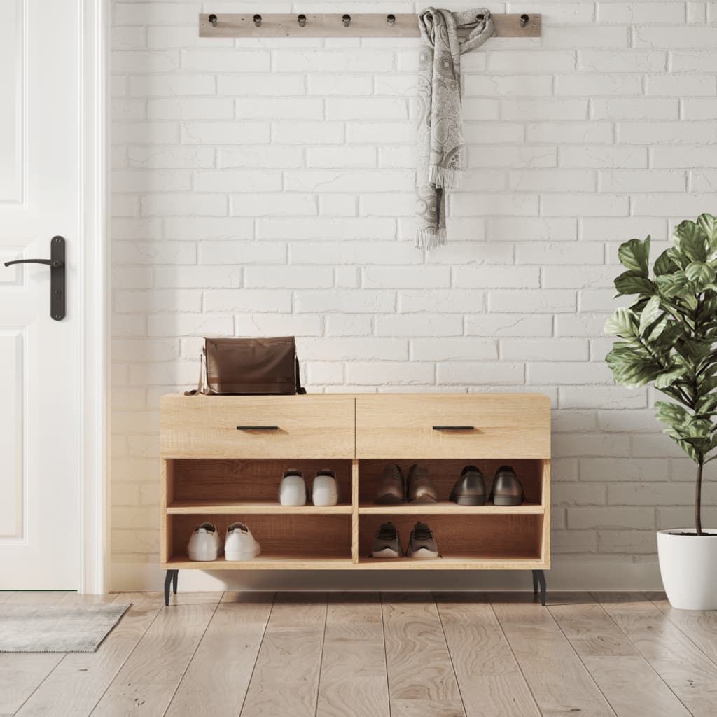 Skoskap sonoma eik 102x35x55 cm konstruert tre