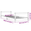 Barnesengeramme 80x200 cm heltre furu