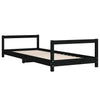 Barnesengeramme svart 80x200 cm heltre furu