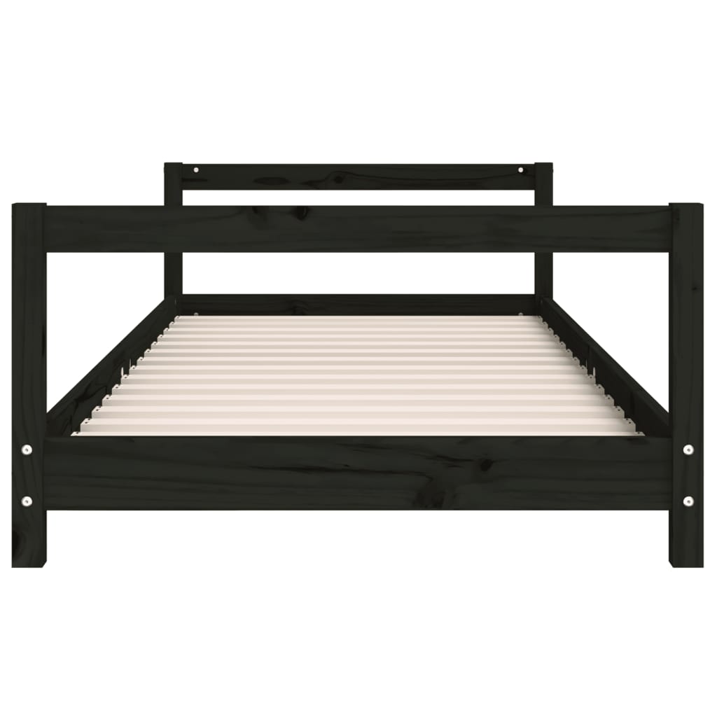 Barnesengeramme svart 80x200 cm heltre furu