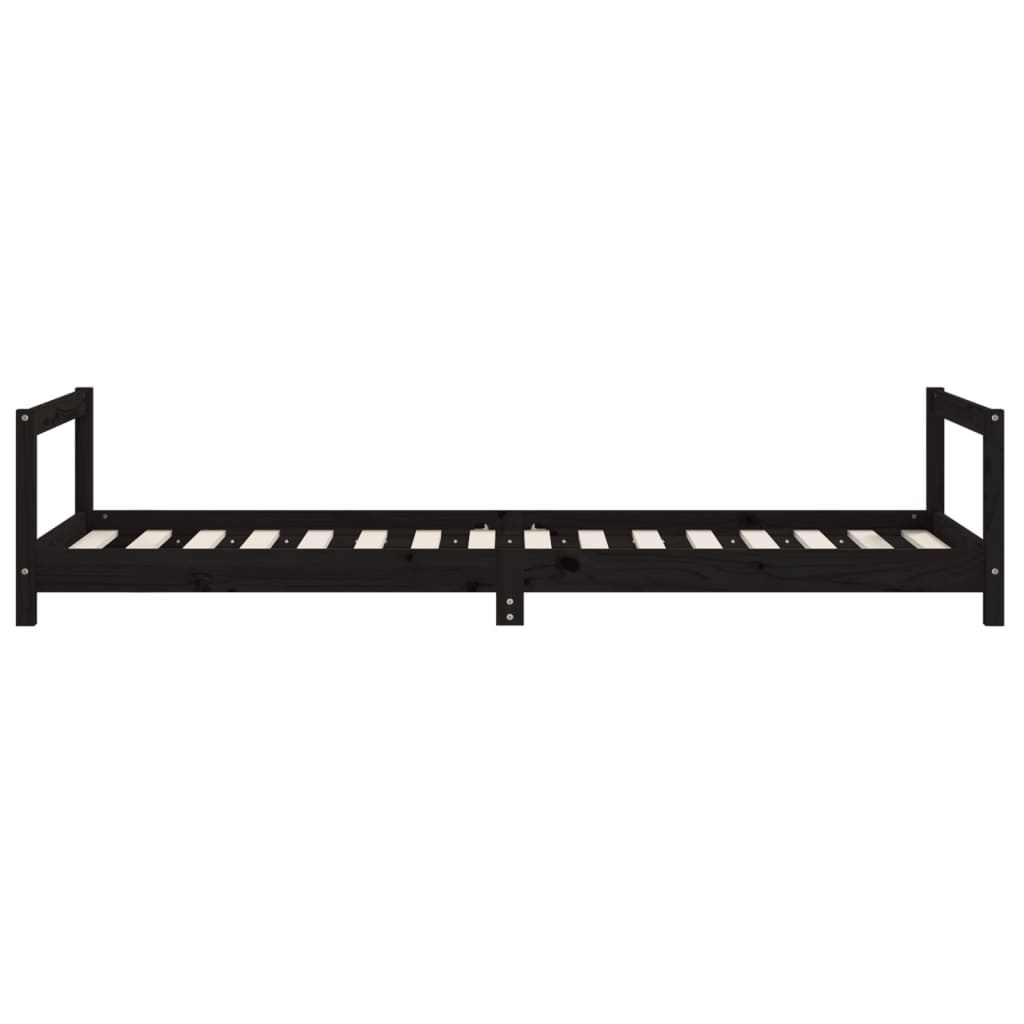 Barnesengeramme svart 80x200 cm heltre furu