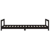 Barnesengeramme svart 80x200 cm heltre furu