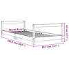 Barnesengeramme svart 80x200 cm heltre furu