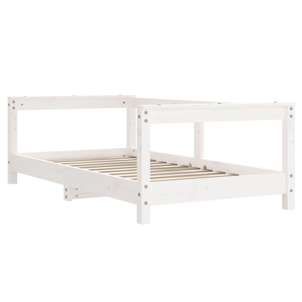 Barnesengeramme hvit 70x140 cm heltre furu