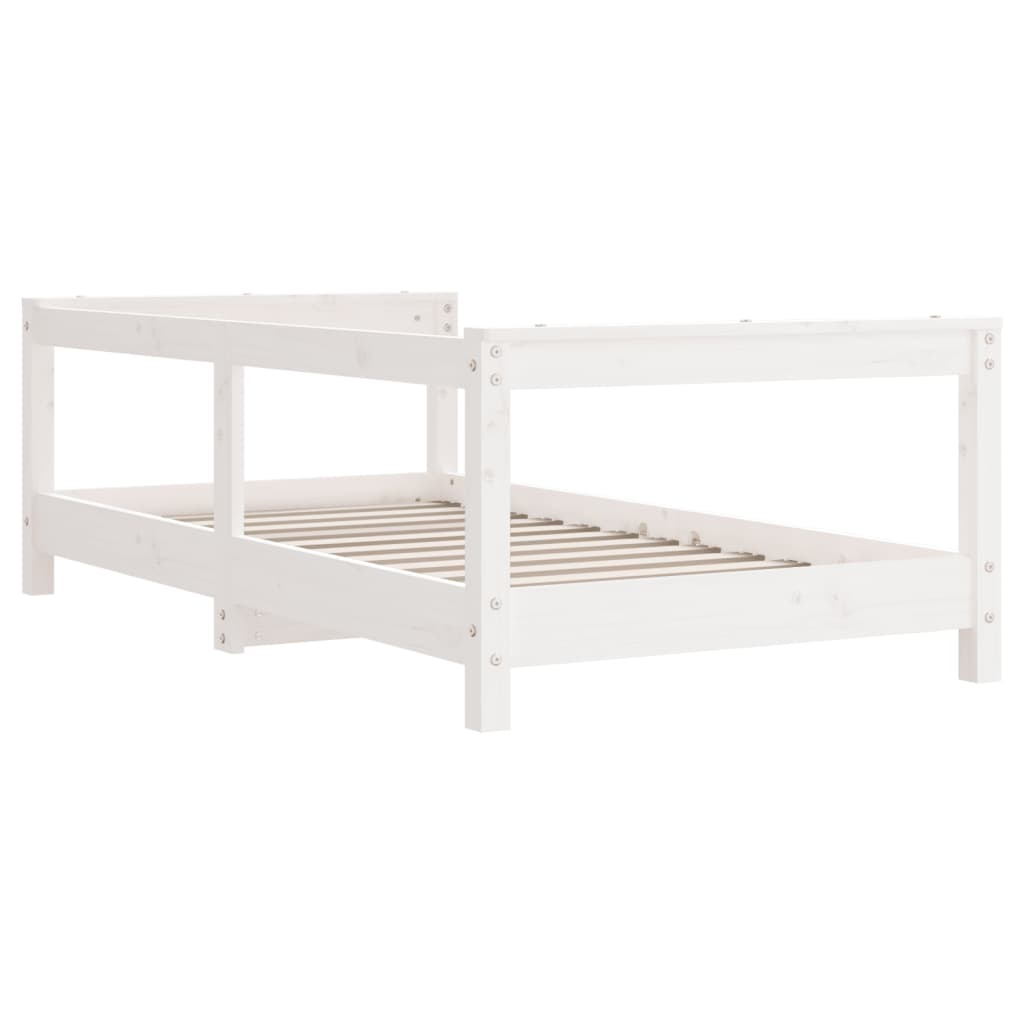 Barnesengeramme hvit 70x140 cm heltre furu