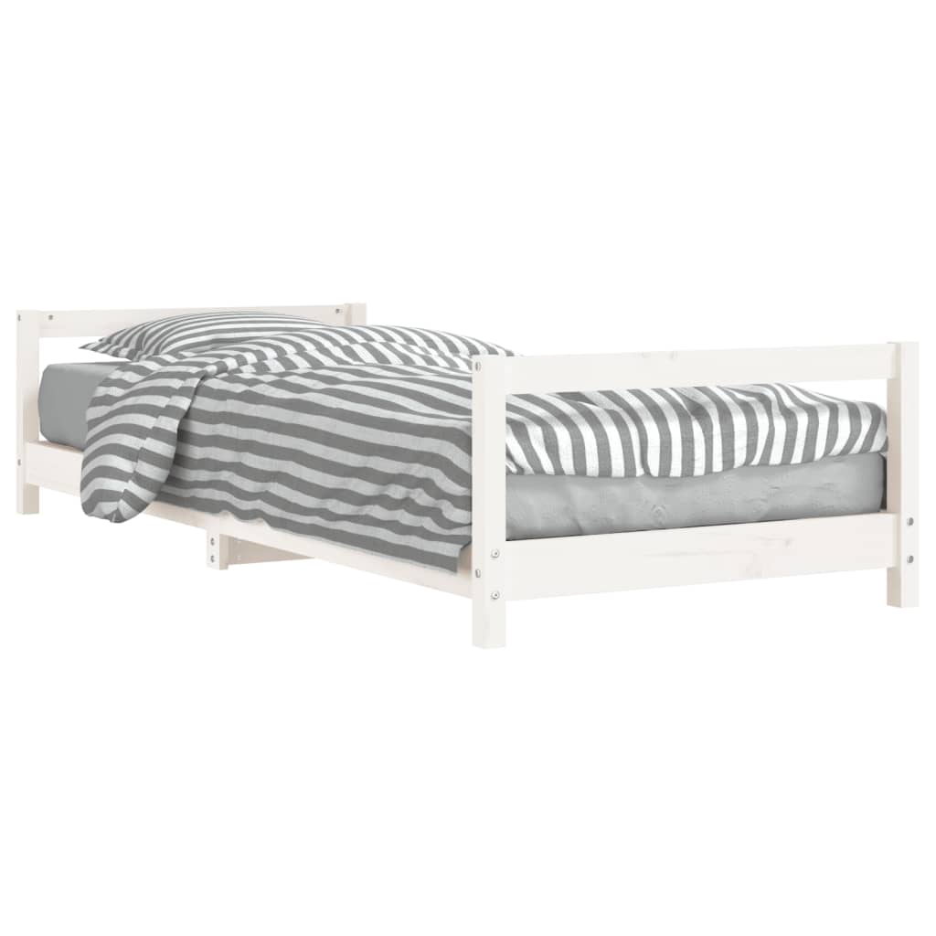 Barnesengeramme hvit 90x190 cm heltre furu